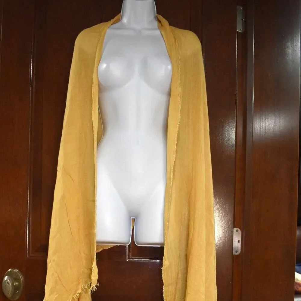 Eileen Fisher Yellow Modal Scarf Shawl Wrap 35